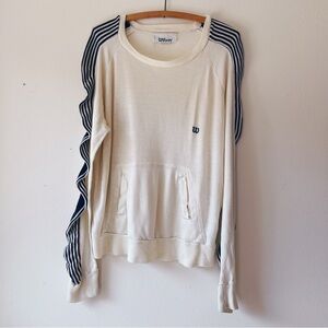 Vintage 70’s Wilson striped pullover‎ crewneck tennis sweater size L
